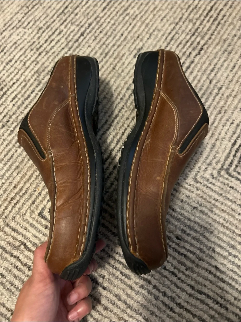 Red Wing Men's Brown Leather Slip-On Size 12 D Shoes Style 4787